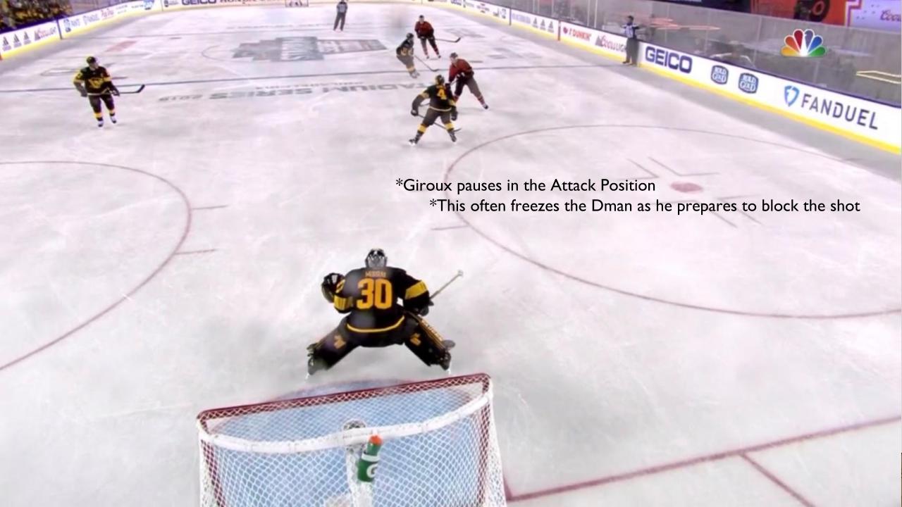 He pauses in the attack position